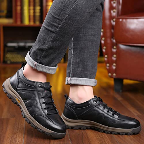 Gxswlaaa Sapatos sociais masculinos, sapatos de caminhada modernos de couro sapatos sociais Oxford m