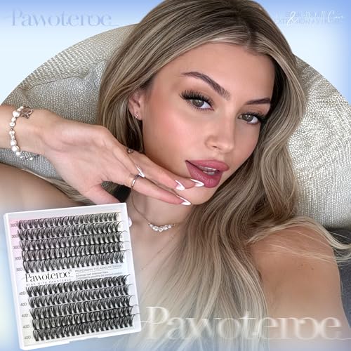 Image of Pawotence Lash Clusters 200pcs Individual Lashes 30D 40D Cluster Eyelash Extensions 11-16mm Eyelash Clusters Lash Extensions for Self Application (30D&40D, 0.07D, 11-16mm Refill)