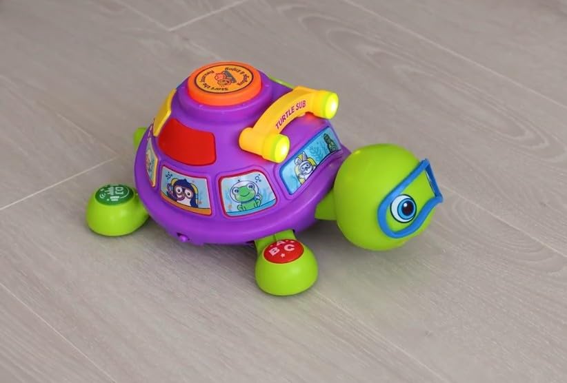 Musical Baby Toys 6-12 Months, Learning Education Crawling Turtle Toy, Gifts for Baby 6 7 8 10 12Months (Purple)