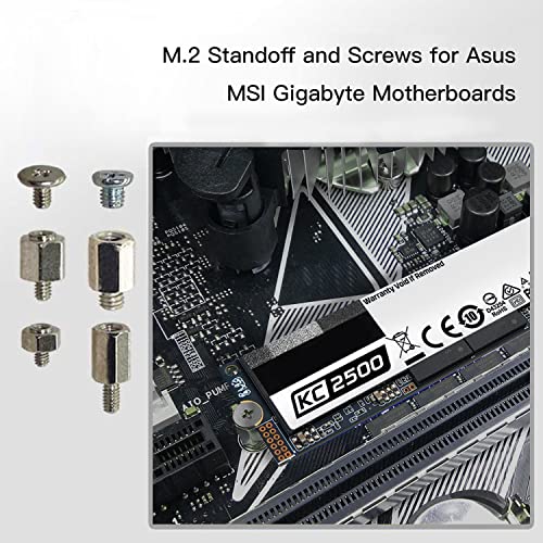 500Pcs M.2 Ssd Screw Kit, M.2 Standoff And Screw Kit For Asus Gigabyte Msi Asrock Motherboards, M.2 M2.5 M3 Ssd Mounting Screws For Asus Hp Dell Lenovo Msi Laptop Notebook Diy Pc Computer #TOP3