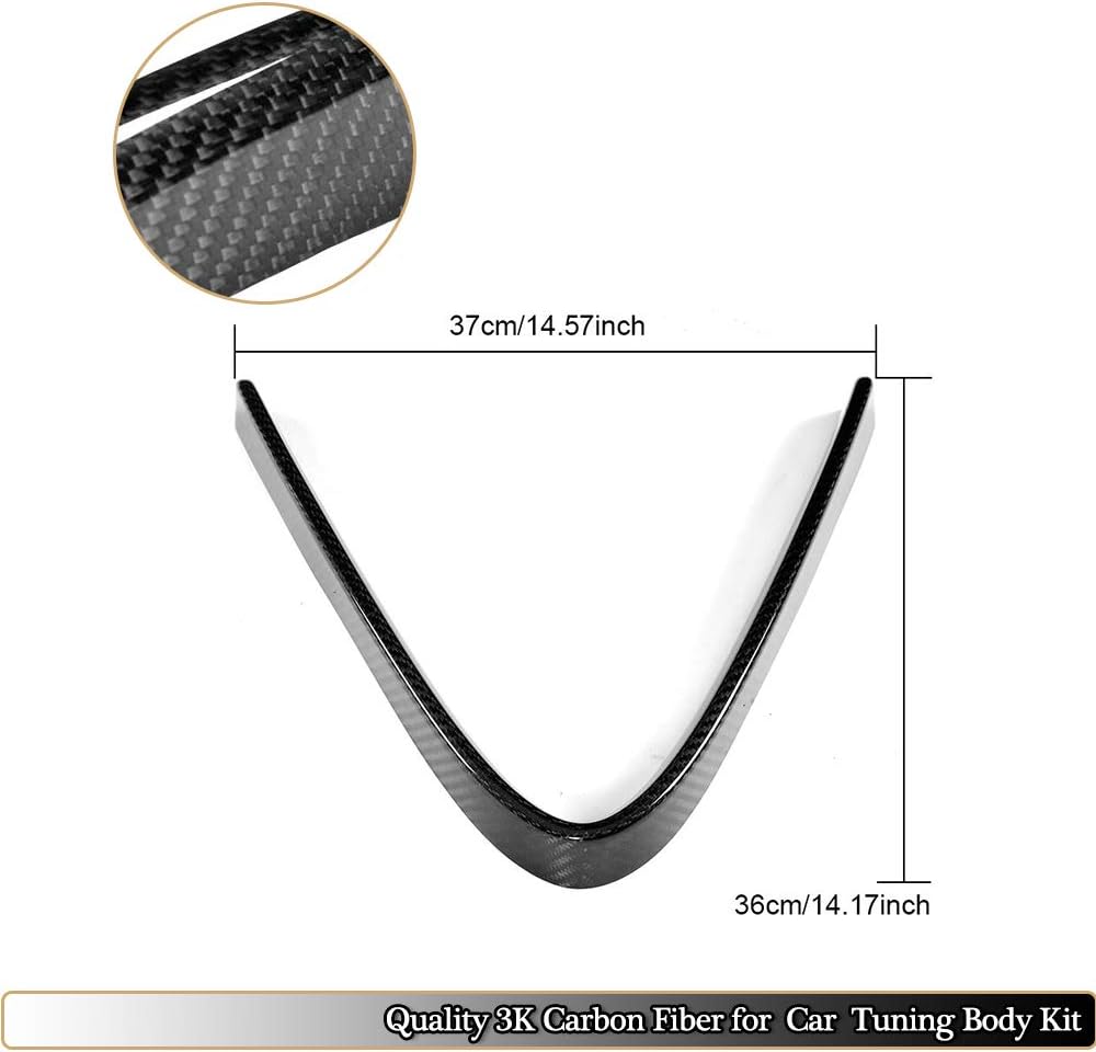 MCARCAR KIT Real Carbon Fiber Front Grille for Alfa Romeo Giulia Base Ti Sedan 2015-2021 Bumper Grill Trim V Shape Frame Decoration Emblem Sticker Factory Outlet,not for Sport & Quadrifoglio models