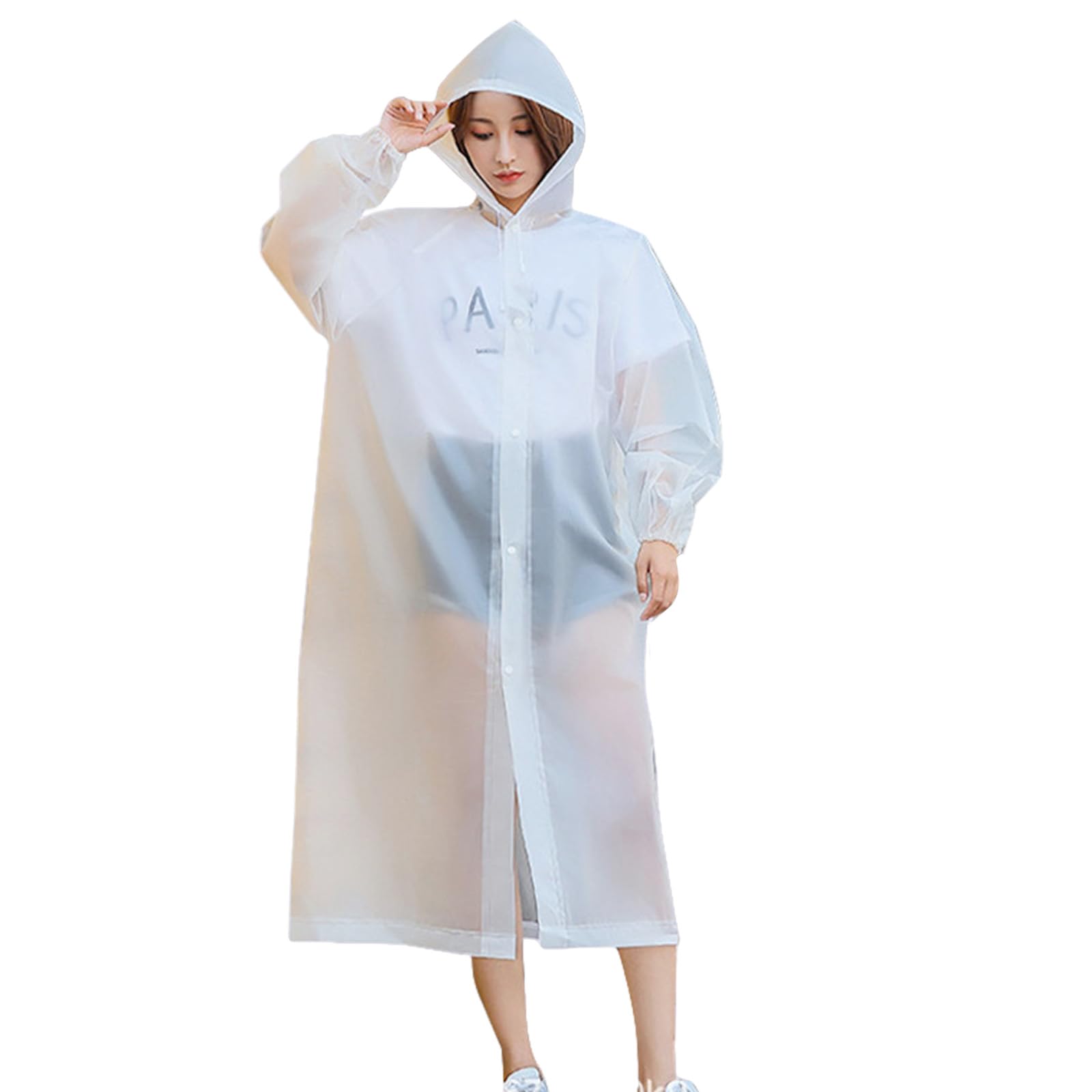 HDOYTXXM Women Men Adults Protective Transparents Raincoats with Hoods for Rain Coat Outdoor Rainwear Waterproof Ponchoes Adult Raincoats