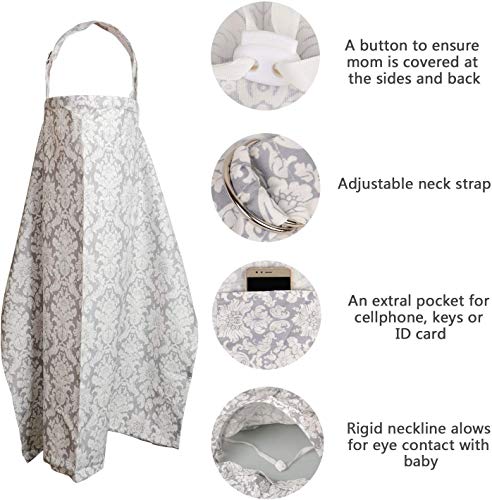 Image of Nursing Breastfeeding Apron /Shawl /Scarf /Cloth /Cloak Cover for Mother Baby Infant,Large-100 x 72 cm