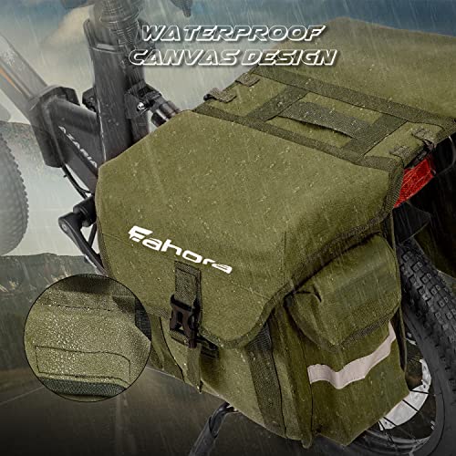 Eahora Double Pannier Bike Bags For Rear Bicycle Rack Trunk Bag With Adjustable Hooks Waterproof Large Capacity Cycling Luggage Carrier For Traveling Commuting Camping And Outdoor Suitable X5 X7 #TOP3