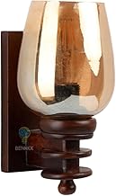 BENHEK Downside Wooden Wall Lamp with Bulb, Modern Wall Mount Light Wall Hanging Lights Home Wall Dcor Light Items for Living Room, Bedroom, Hall, Indoor