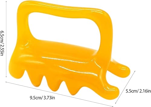 Vista 5 de VICASKY 2 piezas de herramientas de masaje manual, doble empuje, cera de abejas, masajeadores corporales para cuello, hombro, resina uso doméstico