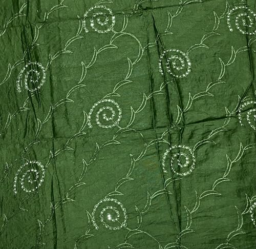 Image of LKC WOMEN'S SEQUENCE EMBROIDERED SELFDESIGN SOFT COTTON CHANDERI DUPATTA
