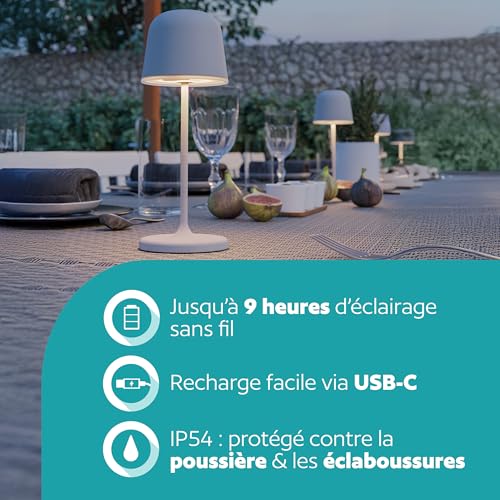 Lampe de table extérieure sans fil tactile Eglo Mannera-S - 3