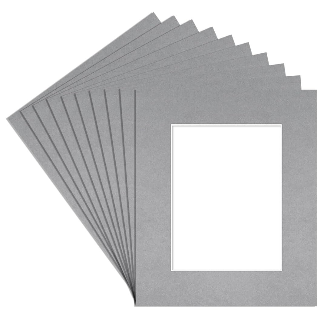 Alison Kingsgate 12X10 Silver Picture Mount - 8X6 Aperture - Pack 10 — image 1