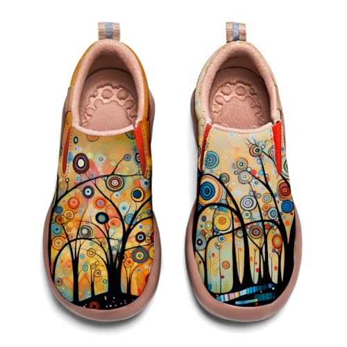 Women's Art Painted Travel Shoes Slip On Casual Leather Loafers Lightweight Comfort Fashion Sneaker2