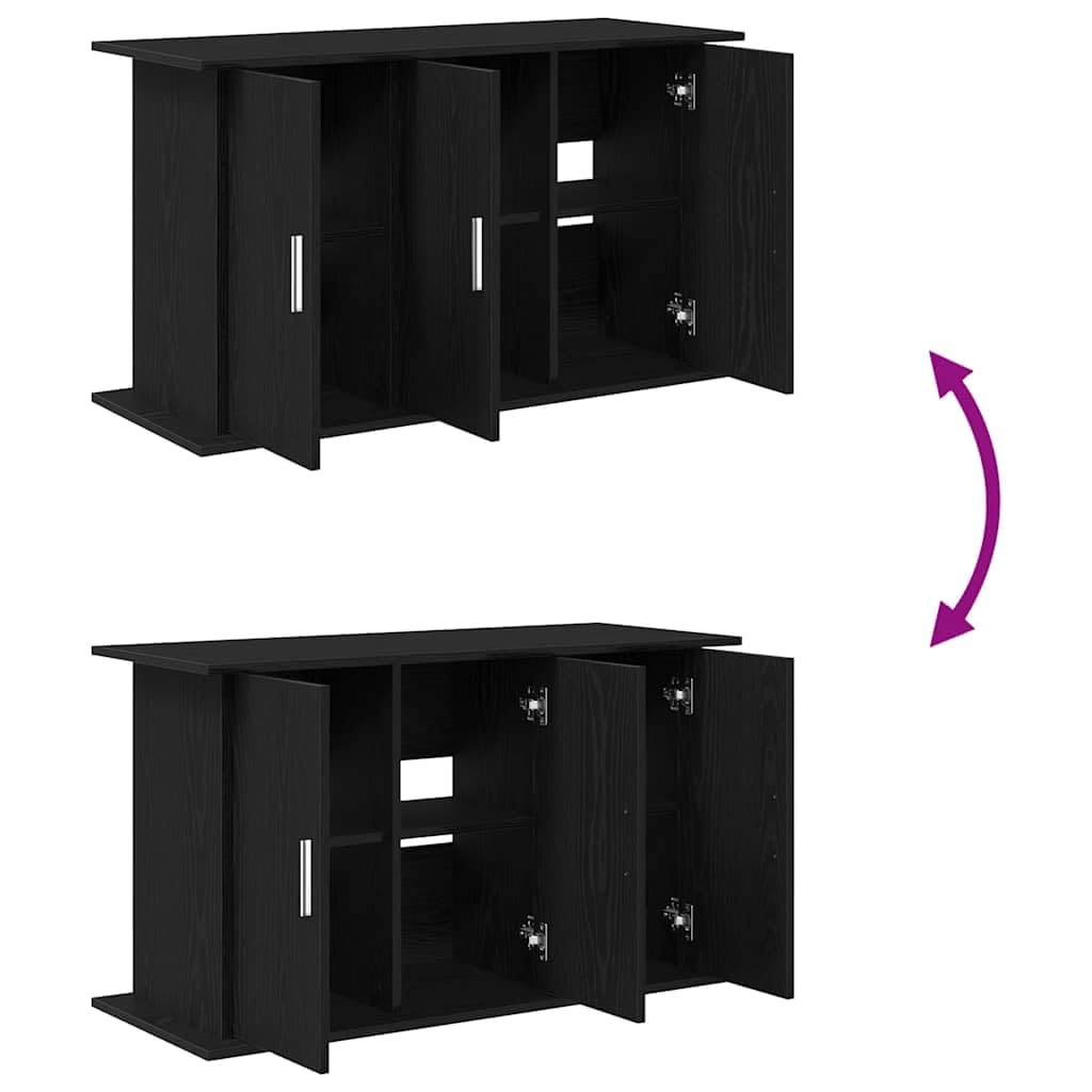 vidaXL Support d'aquarium Chêne Noir 101 x 41 x 58 cm Bois d'ingénierie