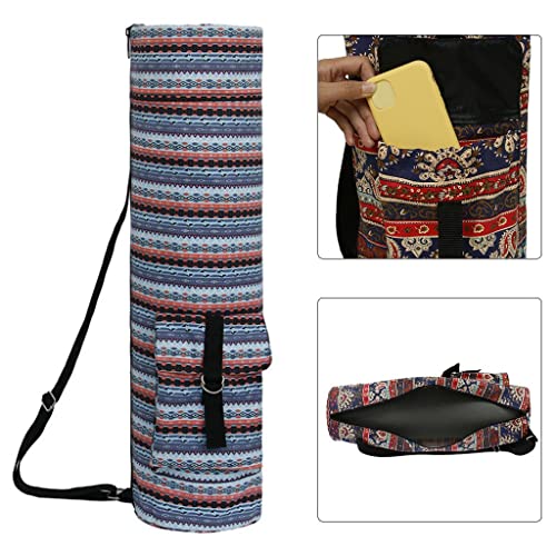 sharprepublic Yoga Mat Bag - Long Tote With Pockets - Holds More Yoga Accessories. Cute Yoga Mat Hol