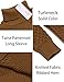 COOFANDY Men's Slim Fit Turtleneck Sweater Casual Knitted Twisted Pullover Solid Sweaters Dark Brown Small