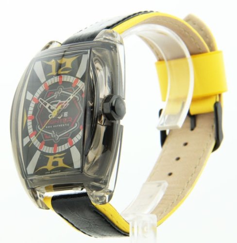 Mens Cage Fighter Leather Sporty Watch Cf332002ylbk