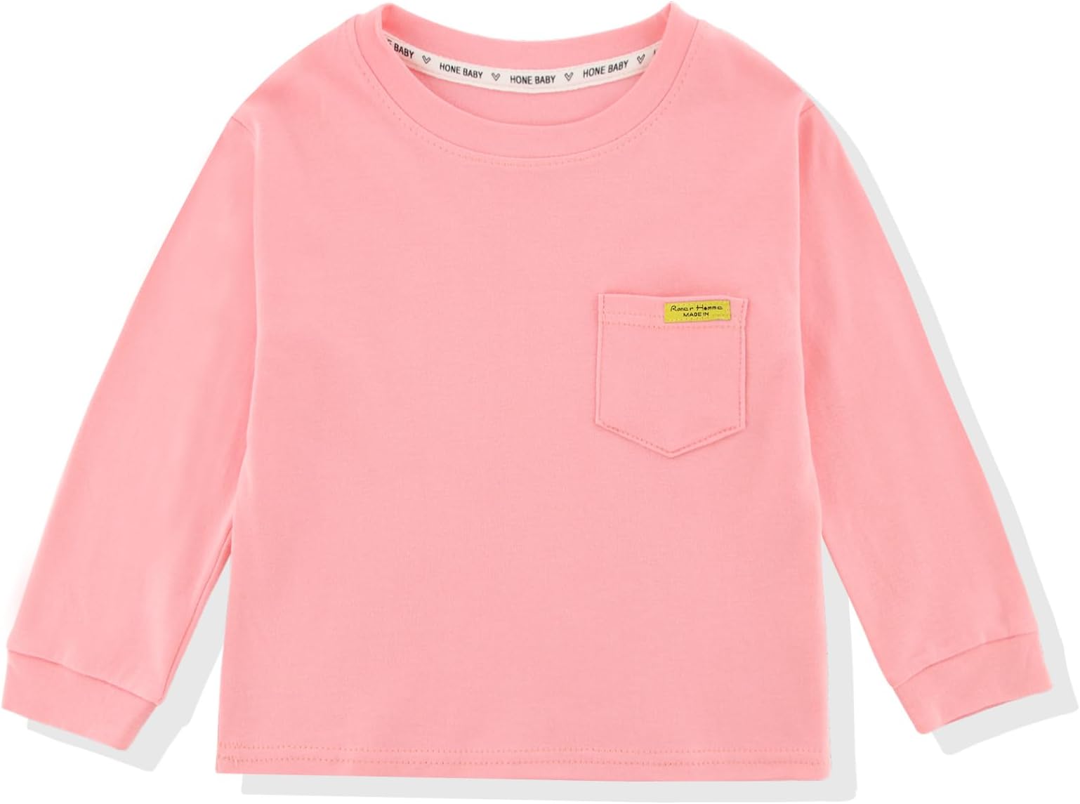 POBIDOBY Boys&Girls Long Sleeve Shirt with Pocket, Purcotton Toddler Teen for Autumn&Spring