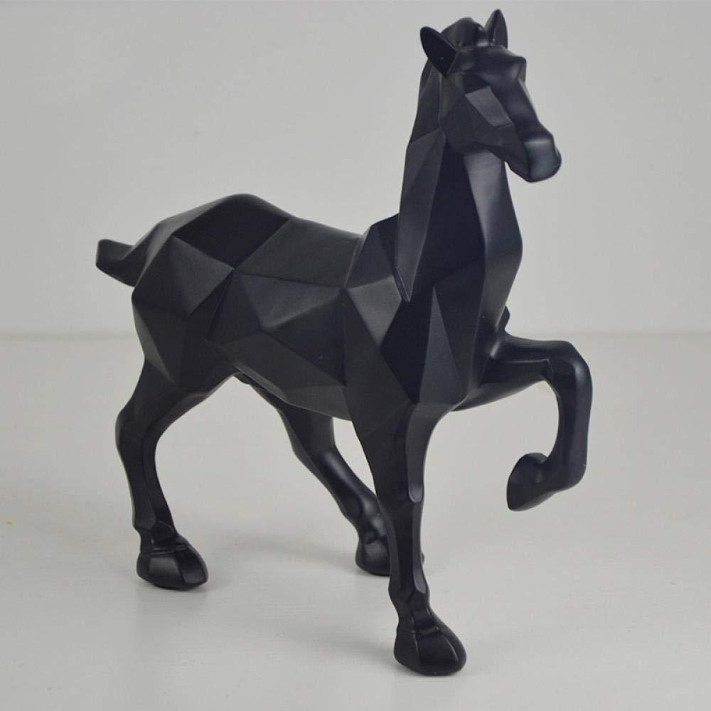 Amazon.co.jp: 像の彫刻 黒い馬の像の彫刻動物の彫像工芸品の装飾品