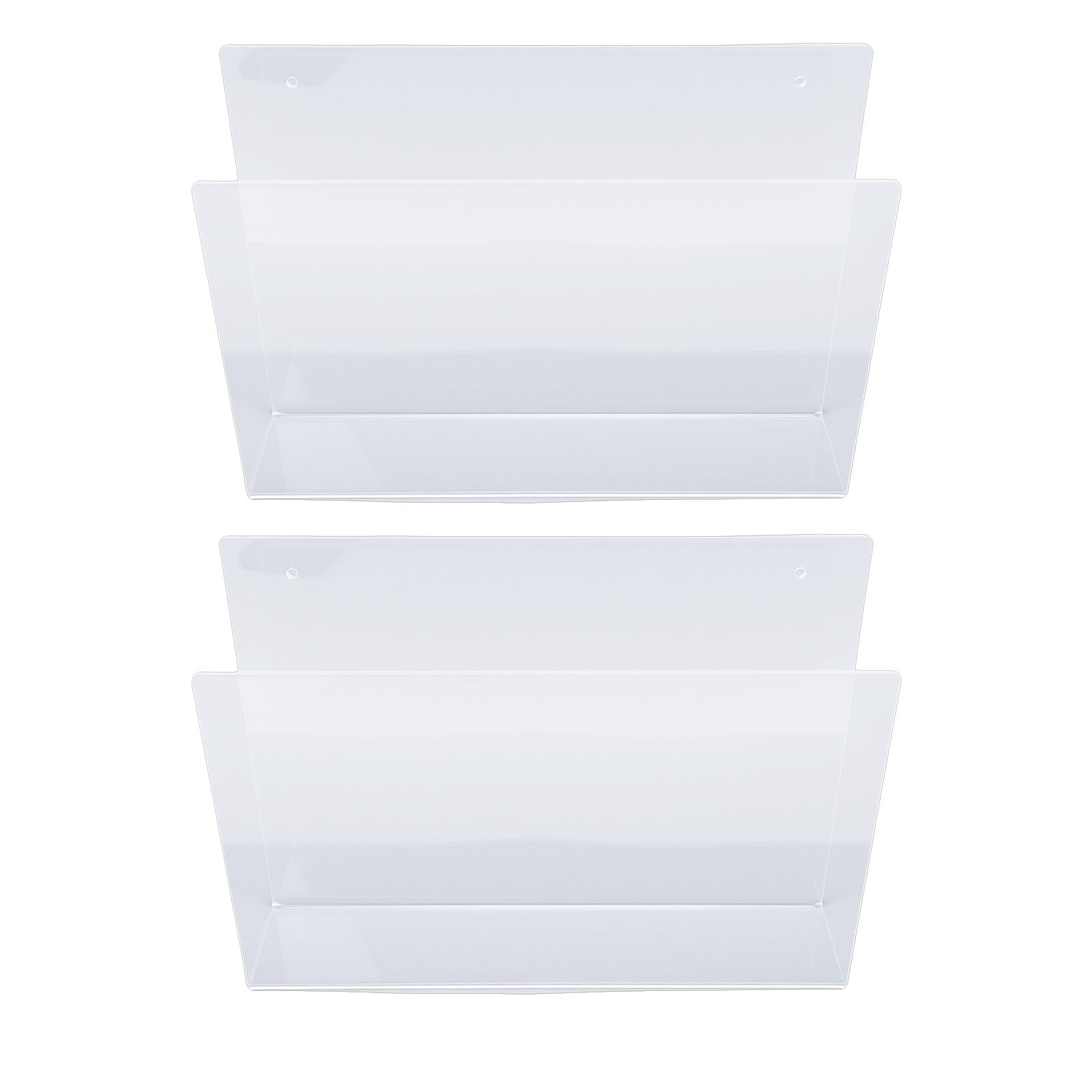 Archivador de Pared de Acrílico Transparente, Paquete de 2, Organizador de Montaje en Pared Autoadhesivo para Almacenamiento de Revistas, Folletos de Cartas, Soporte para Correo de de un