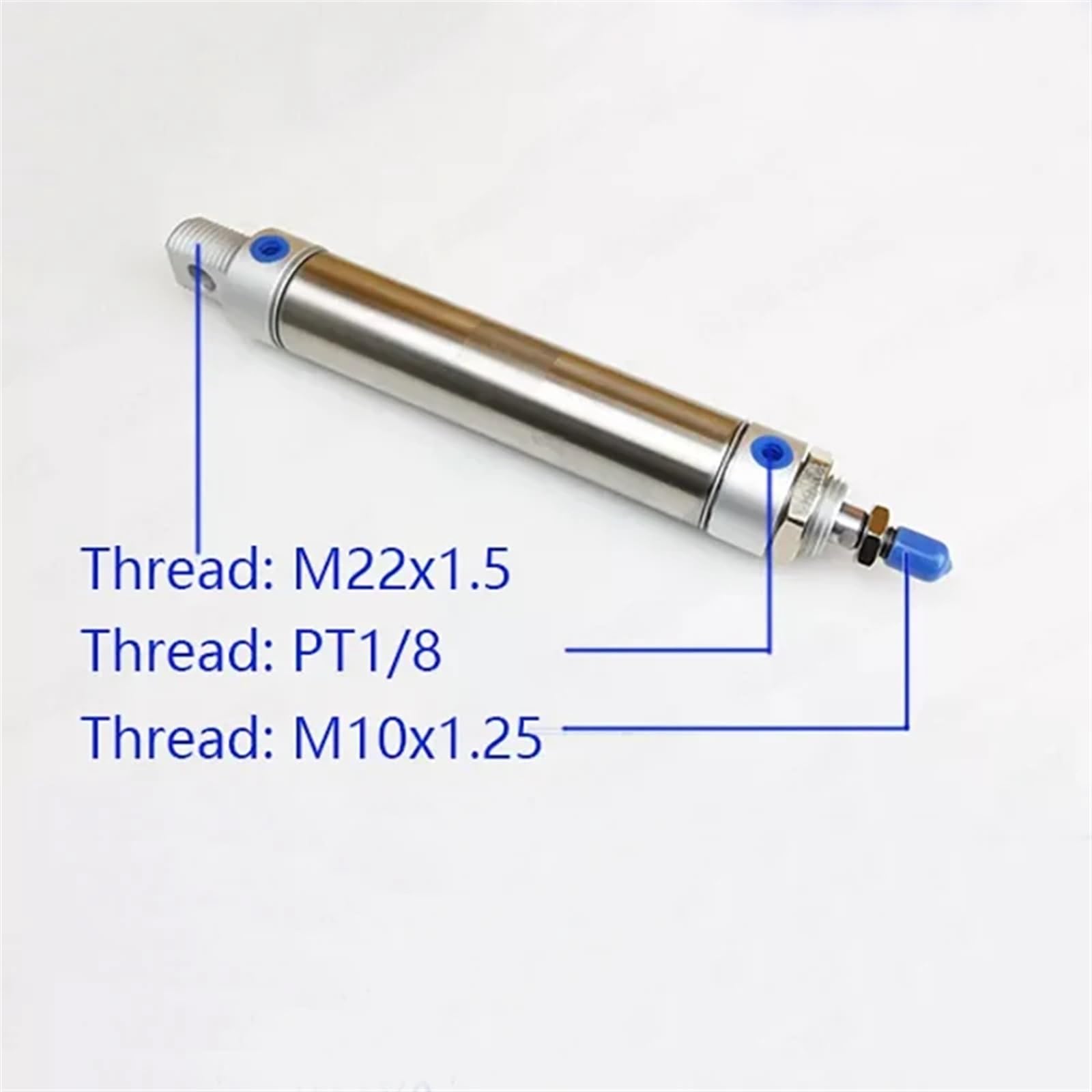 Cilindro neumático de aire mini MA25, carrera de 150/175/200 mm, pistón neumático de doble efecto de acero inoxidable, 1 unidad(MA25X150,Cylinder And F)