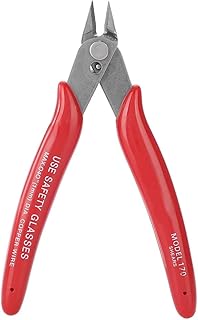 Wire Cable Cutters, Side Cutting Nippers Diagonal Pliers DIY Mini Cutting Plier Diagonal Side Flush Cutter Jewelry Craft Flush Pliers for Electronics Jewelry Making Wire Cutting(Red)