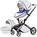Hot Mom Poussette combinée 2020 Fashion, 2 in 1 Blanc