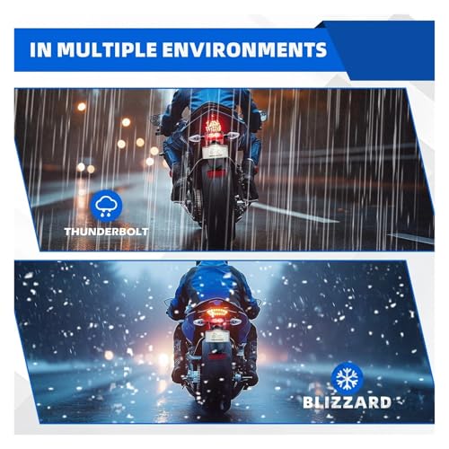Guardabarros trasero universal para moto que repara luces de matrícula y freno rotas 12V 5