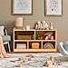 OOOK Montessori Shelf 5-Section Wooden Storage Cabinet, 2-Shelf Toy Organizers and Storage, Kids Classroom Organizer, Playroom, Daycare and Preschool