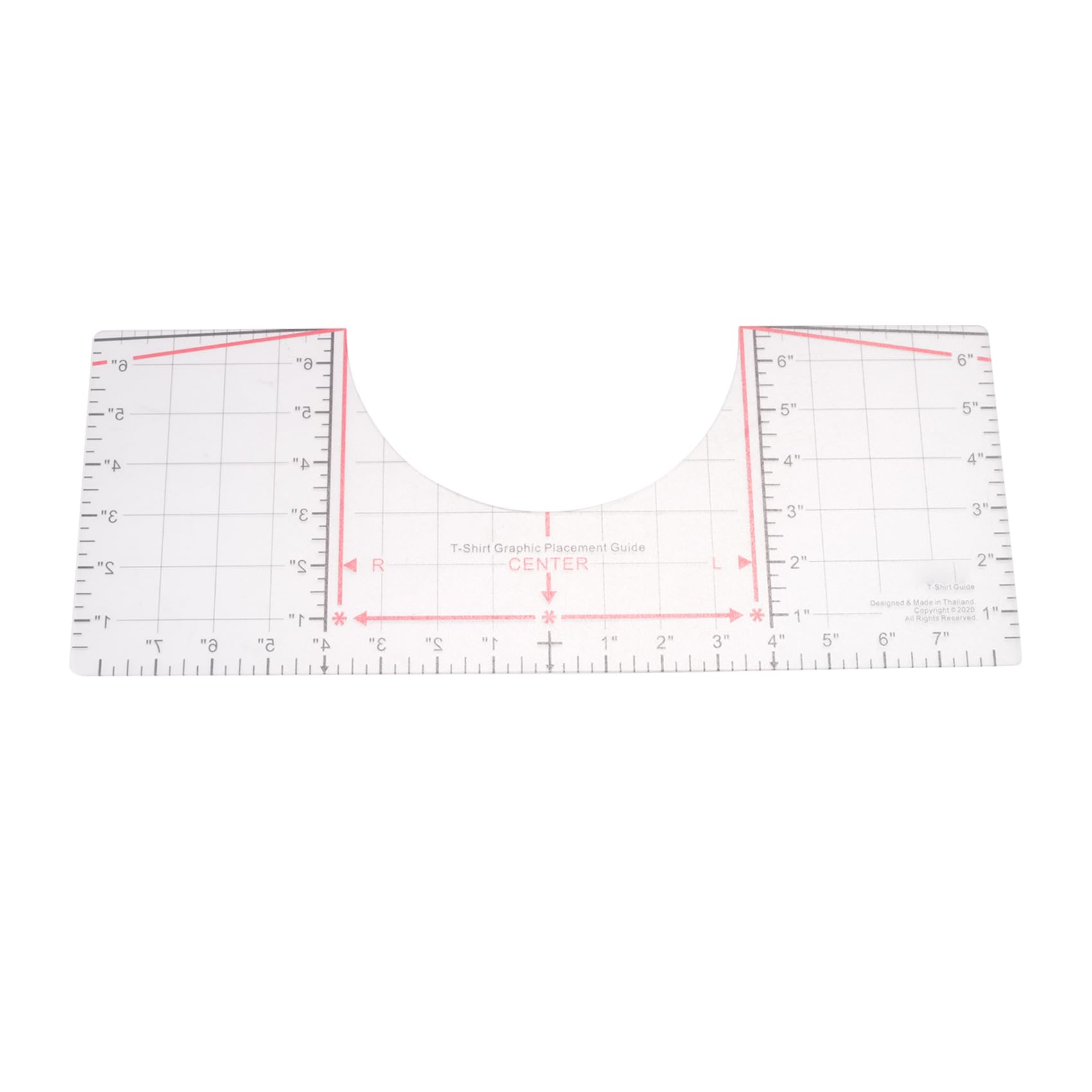 Tuidzljd Men's Light/Black T-Shirt Ruler Alignt Tool Neckline Measuring Tape For Vinyl Alignt And Centering Designs