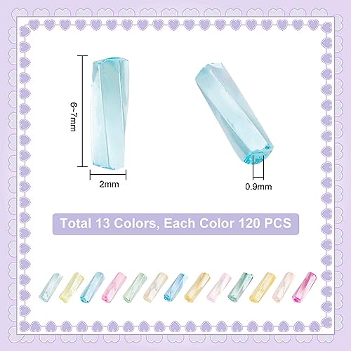 PH PandaHall 1560pcs Colorful Bugle Beads - Image 3