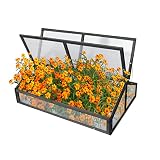 Bonito y práctico: el vivero puede ayudar a las plantas a sobrevivir condiciones climáticas extremas y no le impedirán ver las plantas a través de la placa transparente.