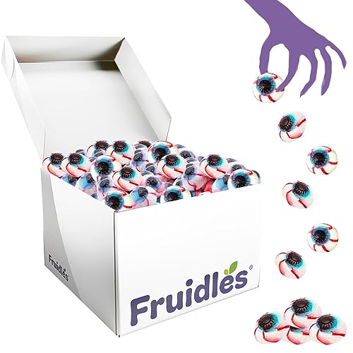 Fruidles Halloween Spooky Eyeballs Gummi Candy, Delicious Assorted Colors &