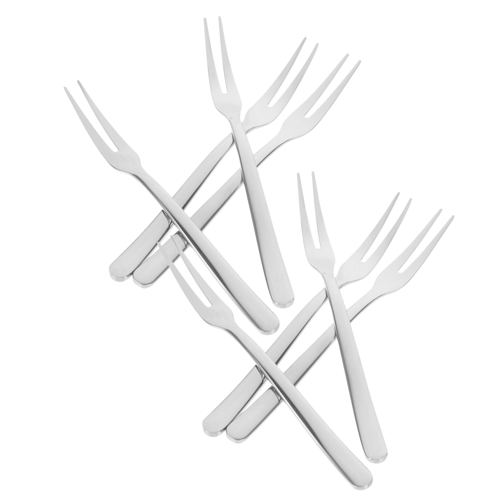 8 pezzi Forchettine per Frutta in Inox Resistenti di Piccole Forchette per Dessert Insalata e Antipasti Design Ergonomico ed per Uso Quotidiano e