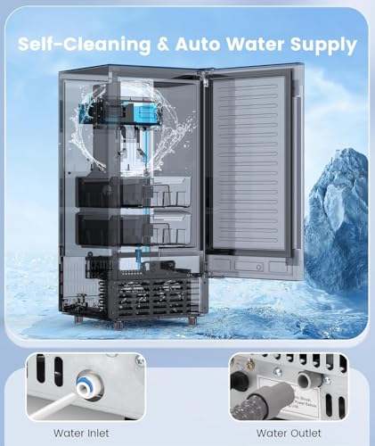 Fabricadora de hielo nugget Joy Pebble 66 lbs/día acero miniatura 5