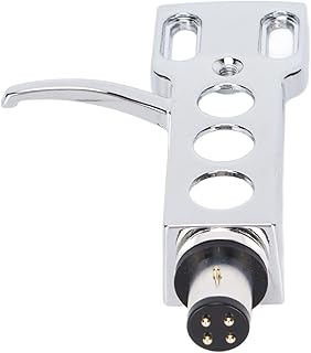 Phono Headshell LP Tonarm Pickup Headshell Zinc Alloy Replacement Audio Technology with Connecting Wires for Vinyl Turntable