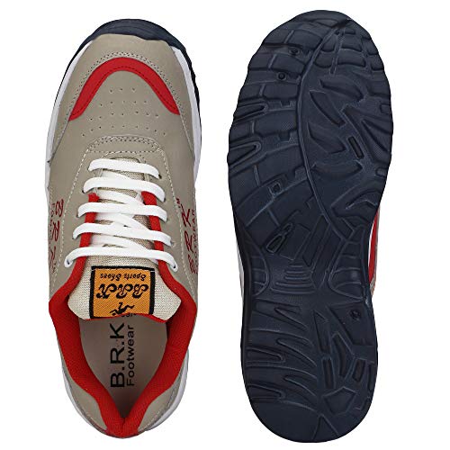 Image of BRK Footwear Men's Blue Running Sports Shoes | Lace-Up Lightweight Sneakers | Rubber Sole | Cushioned Gym Walking Casual Athletic Shoes for Men