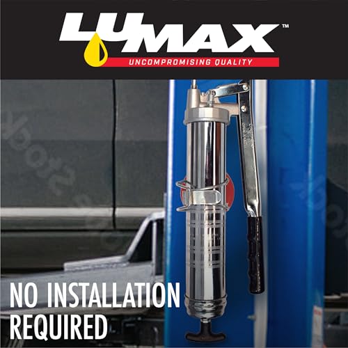 Lumax LX-1413 Magnetischer Fettpressenhalter, robuster Permanentmagnet, hält die Fettpresse fest und sicher, korrosionsbeständige Oberfläche, perfekt für Werkstätten, Gold/Silber