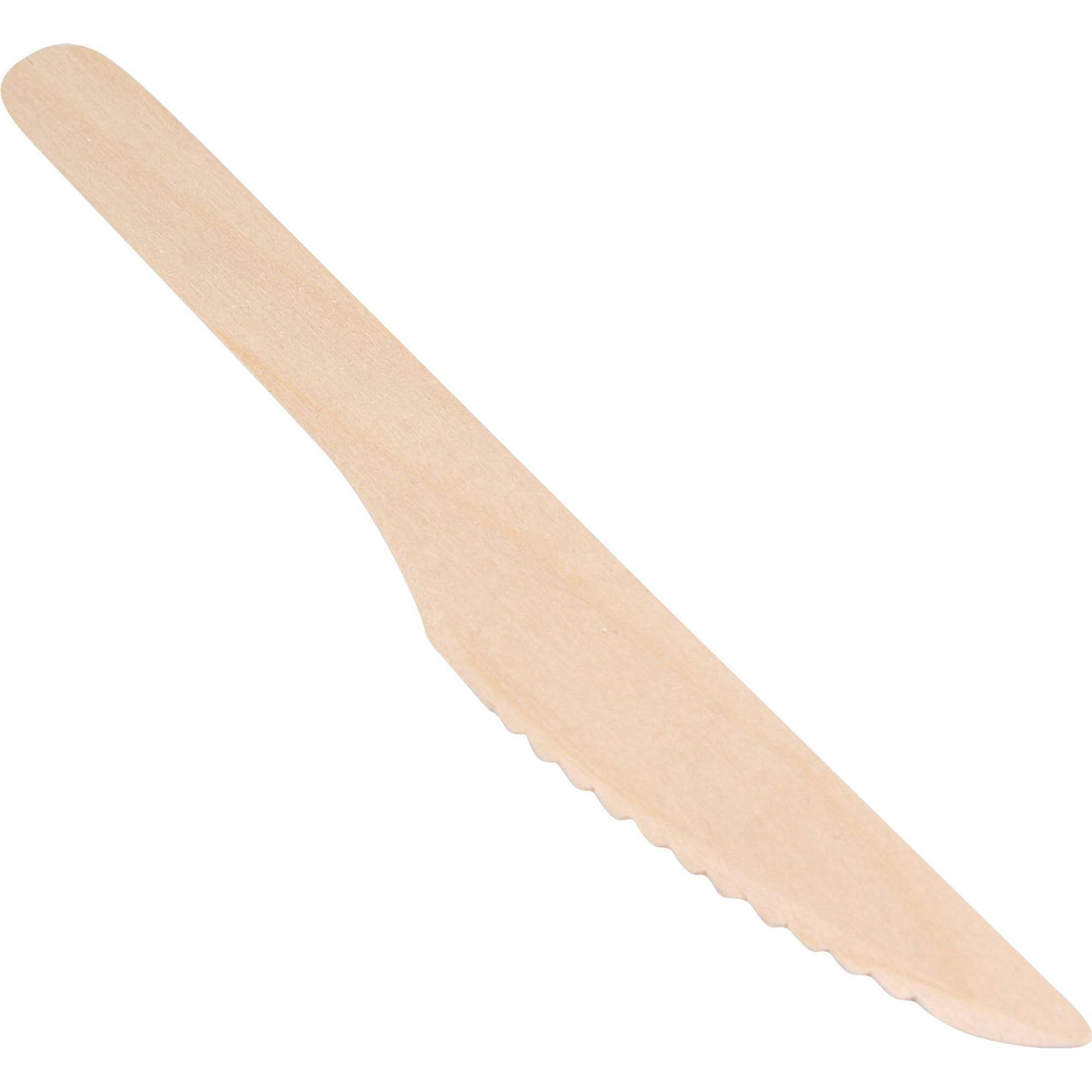 Algon | 1000 coltelli usa e getta in legno resistenti e biodegradabili - Coltelli in legno 16,5 cm alternativa ecologica alla plastica, ideali per feste, eventi e ristoranti