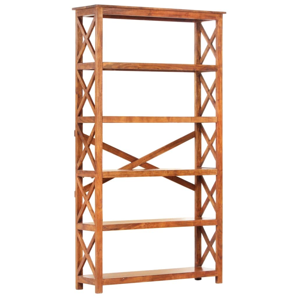 Générique Libreria 100 x 30 x 180 cm in legno massiccio acacia, finitura miele | 4 ripiani grandi, legno duro robusto, grani naturali unici, lucidatura accurata