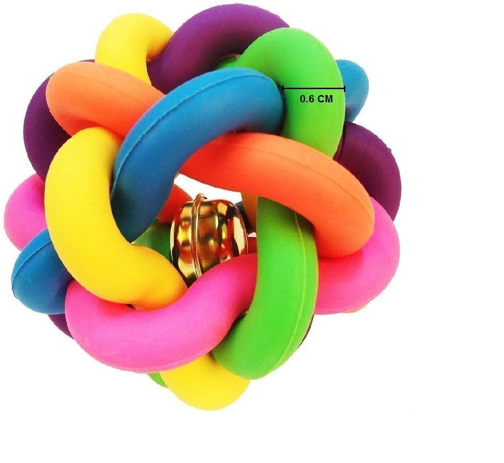 ROYALE DOG Rubber and Latex Squeaky Rainbow Woven Balls with Inner Bell Toys for Puppy and Kitten (Small) (B07Z1W4PCQ) Amazon Price History, Amazon Price Tracker
