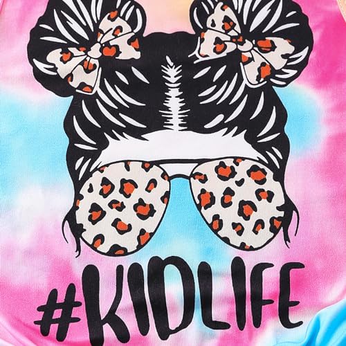 Kid Toddler Girl Clothes Summer Ruffle Sleeve Figure Graphic Tee Shirt + Shorts Summer Outfits Set - Image 5