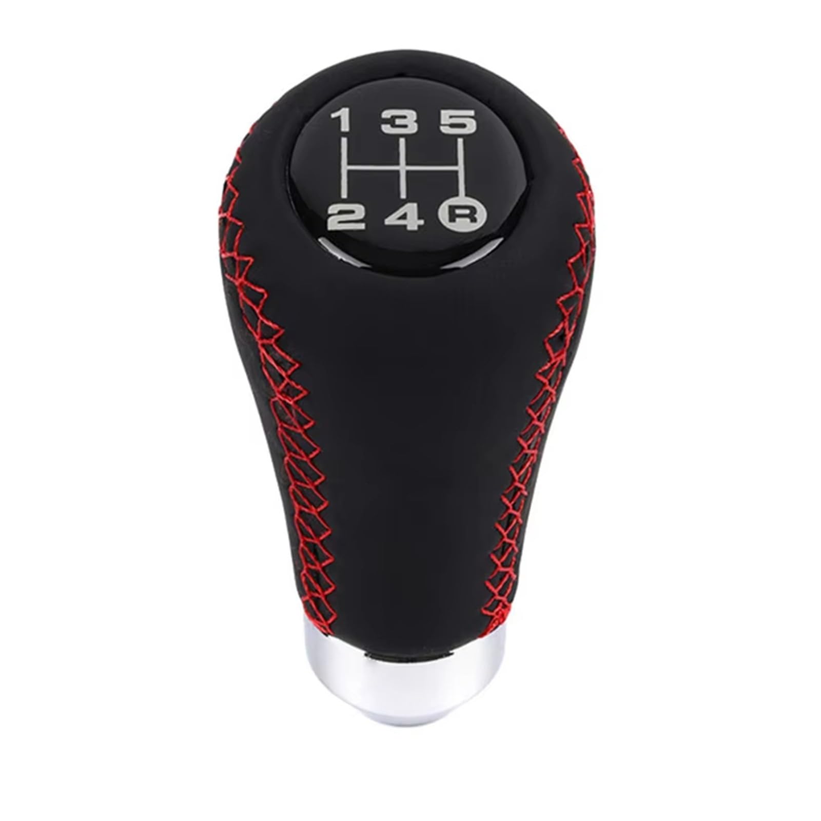EFDDTBHE Universal Car Manual Gear Shift Knob Shifter 5/6 Speed Manual Transmission Shift Knob Shifter Handle(Red line 5 Speed)