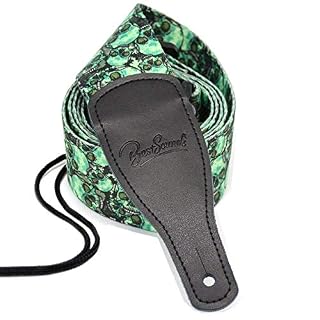 Skull Guitar Strap Leather Ends Guitar Shoulder Strap for Bass, Electric, Acoustic Guitars, Best Gift for Men Women Guitarist - Les Beatles, Paul McCartney, John Lennon, RIngo Starr, George Harrison