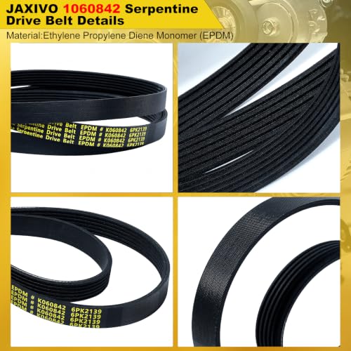 Image of 6PK2139 Serpentine Belt V-Ribbed Drive Belt Compatible with V8 20-22 F53 /F59,21-23 F650 /F750 7.3L,10-11 Soul,Replace K060842