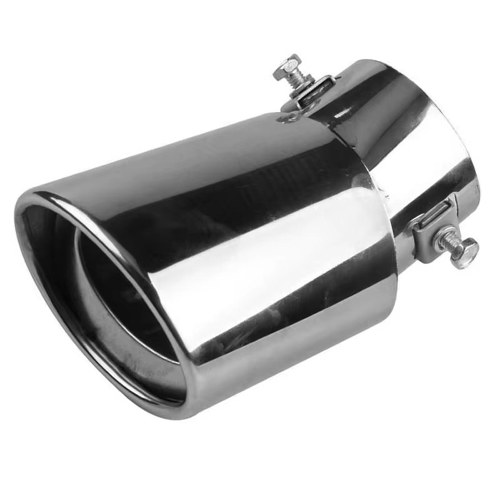 RWQZEOJO Car Exhaust Tailpipe for MG HS Trophy 2020-2025,Stainless Steel Car Exhaust Muffler Tip, Inlet Oval Slanted Chrome Tailpipe Extension Exhaust Pipe Trim