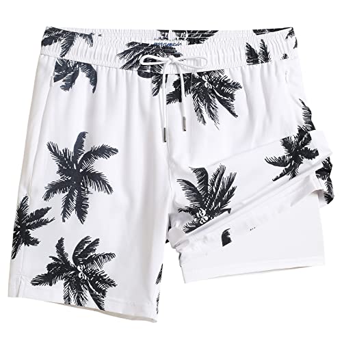 Image of maamgic 2 in 1 Mens Swim Trunks 7 Inch Swim Shorts Swim Suits Board Shorts