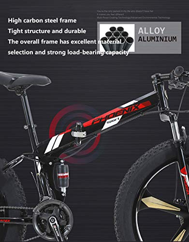 FEFCK Mountainbike Adult High Carbon Stahlrahmen Offroad Beach Schneemobil 4.0 Fat Tire Folding Shock Absorbing Fahrrad Mit Variabler Geschwindigkeit – Bild 5