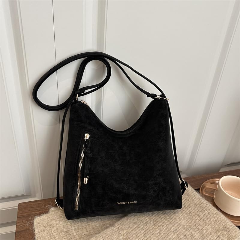Bolso Tote Vintage para Mujer Convertible de Gamuza miniatura 3