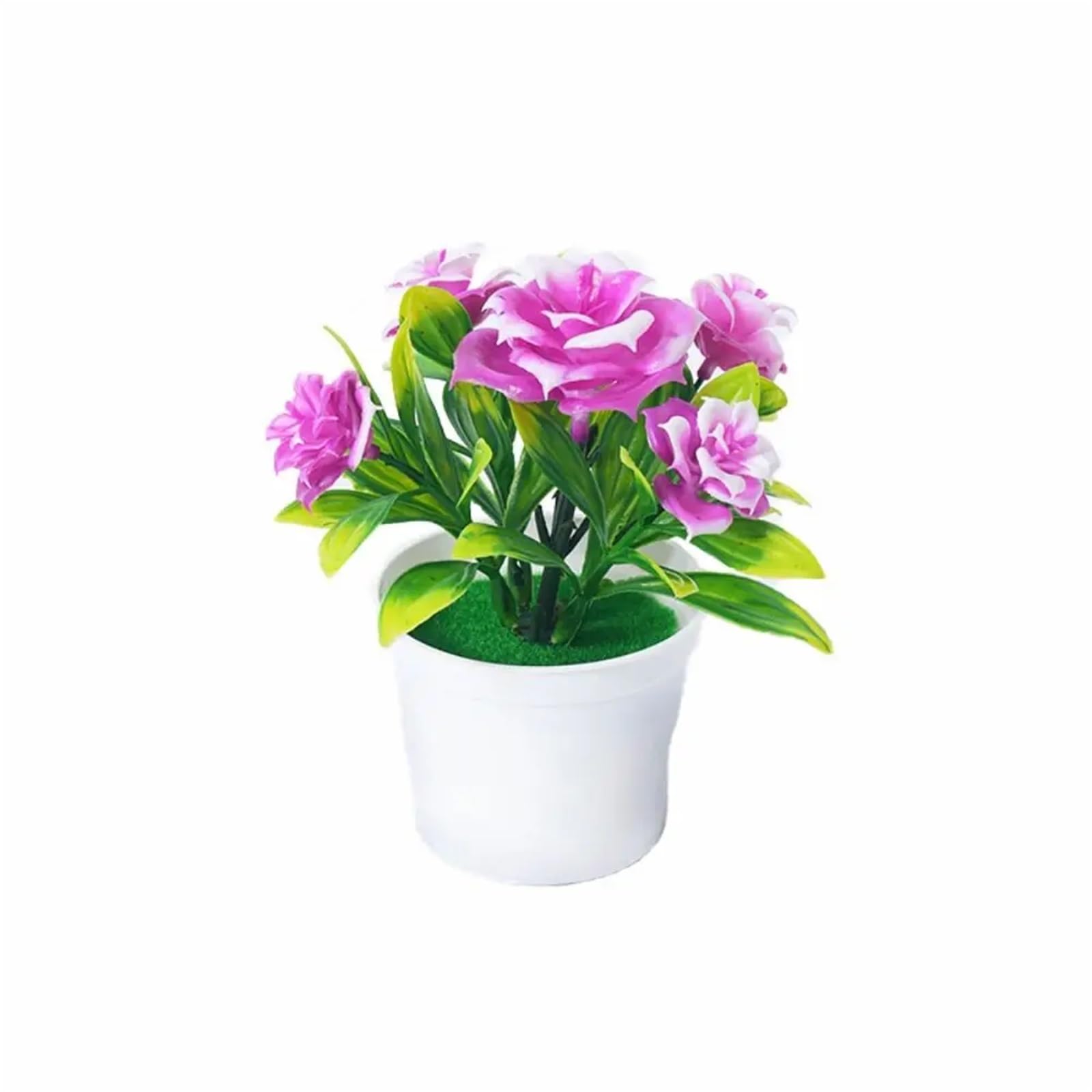 HUWOYG 3PCS Multicolor Artificial Rose Bonsai Gift Faux Craft Lifelike Pot Plants Desktop Ornament Home Decoration Simulation Flowers Potted For Home
