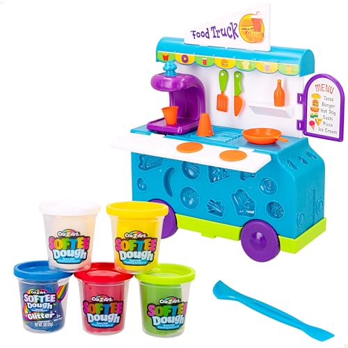 Colorbaby Cra-Z-Art - Juego de plastilina c/Food truck moldes y accesorios, 47099