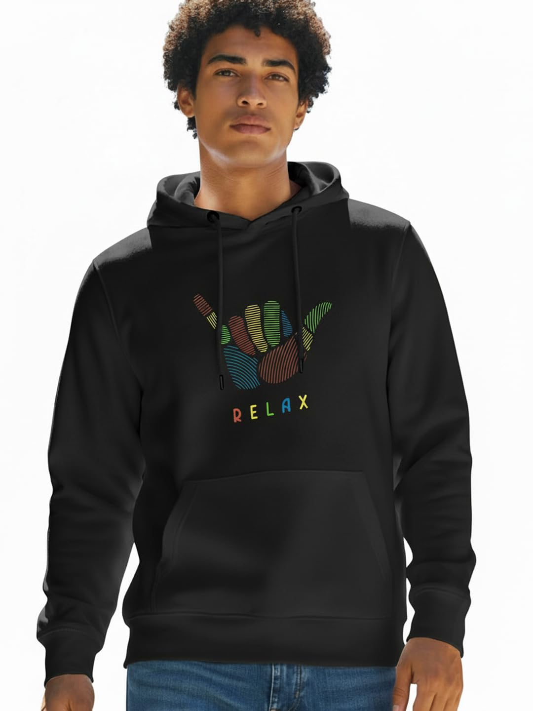 Bewakoof Men's Graphic Print Regular Fit Full Sleeve Fleece Hoodies-picture-11