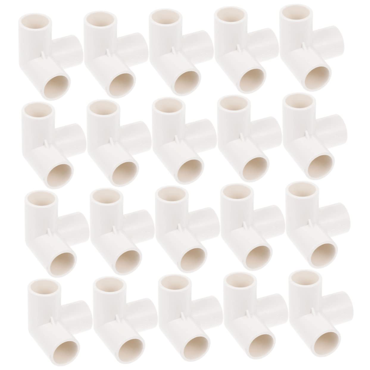 Housoutil Giunto Corrugato in Pvc 20 Pezzi Connettore Tee 3/4 Leggero e Resistente per Struttura Supporto Giardino e Prodotti Piscina Facile da Installare